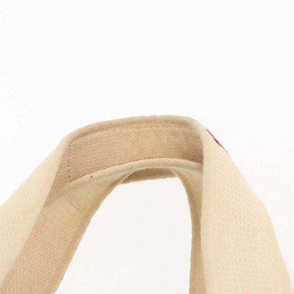 CHANEL Sac Canvas Line Choco Bar Hand Bag Canvas Navy Gold CC Auth BA6110 - Picture 9 of 16